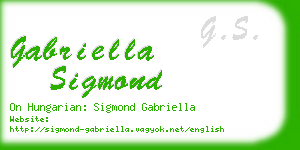 gabriella sigmond business card